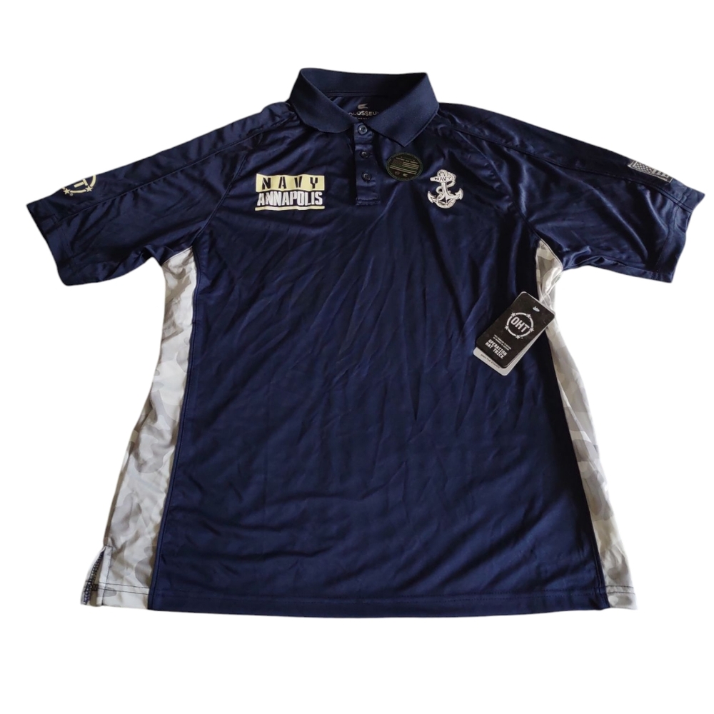 Colosseum Large Navy Annapolis Polo Shirt